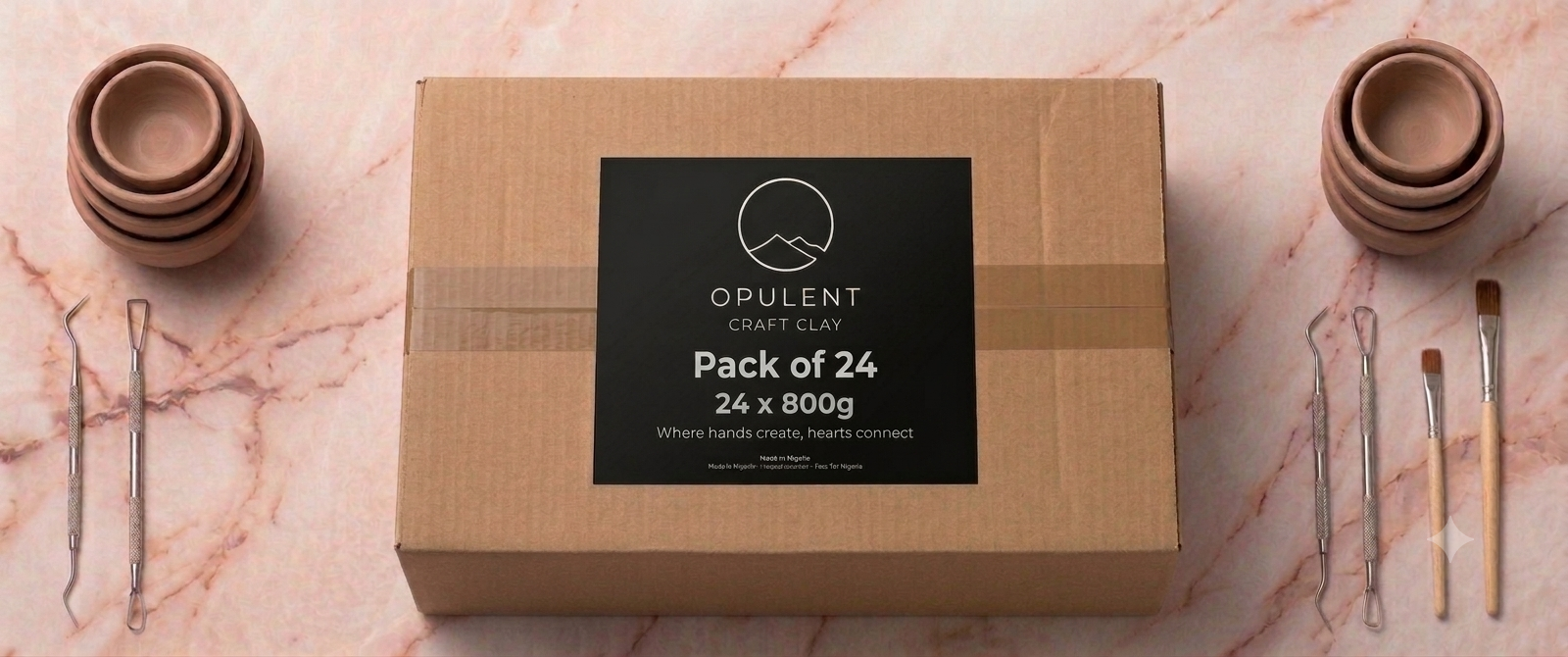 Opulent Craft Clay – Pack of 24 (24 × 800g)